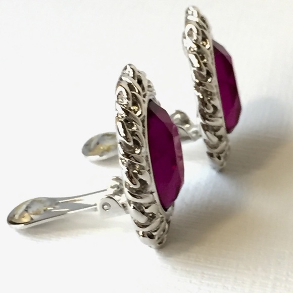 Vintage Kenneth J Lane Pink Clip On Earrings - Picture 5 of 8